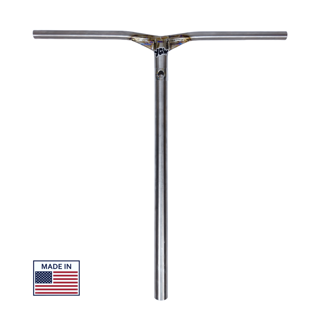 The Flight w/ hole Titanium (Oversized) YGW Pro Scooter Bar
